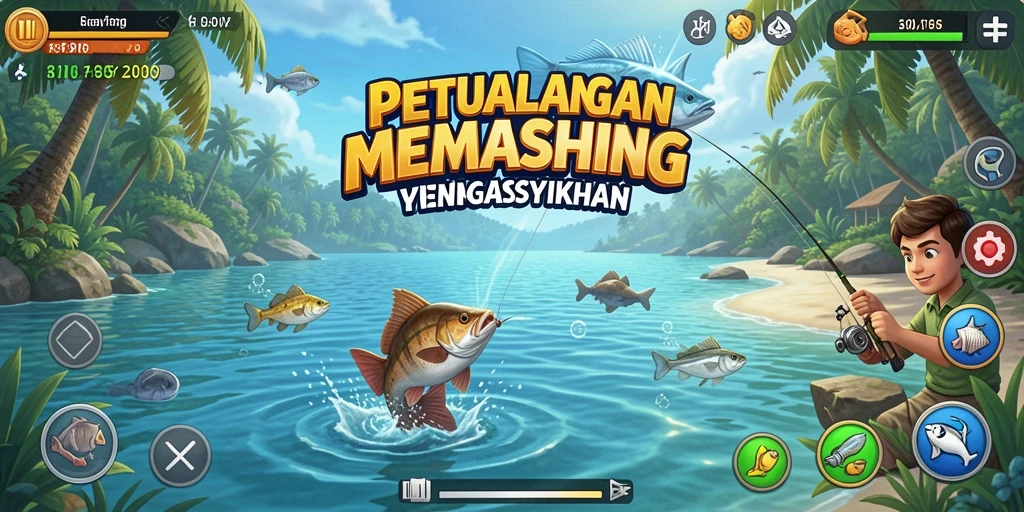 Tangkapan ikan yang memuaskan dalam gameplay Fishing 8II.