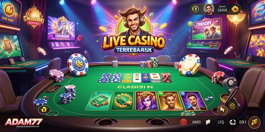 Gameplay Live Casino di ADAM77 yang menawan.