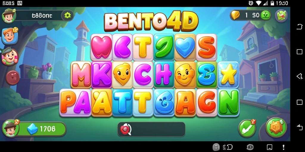 Tampilan gameplay seru dari BENTO4D dengan elemen Match-3.