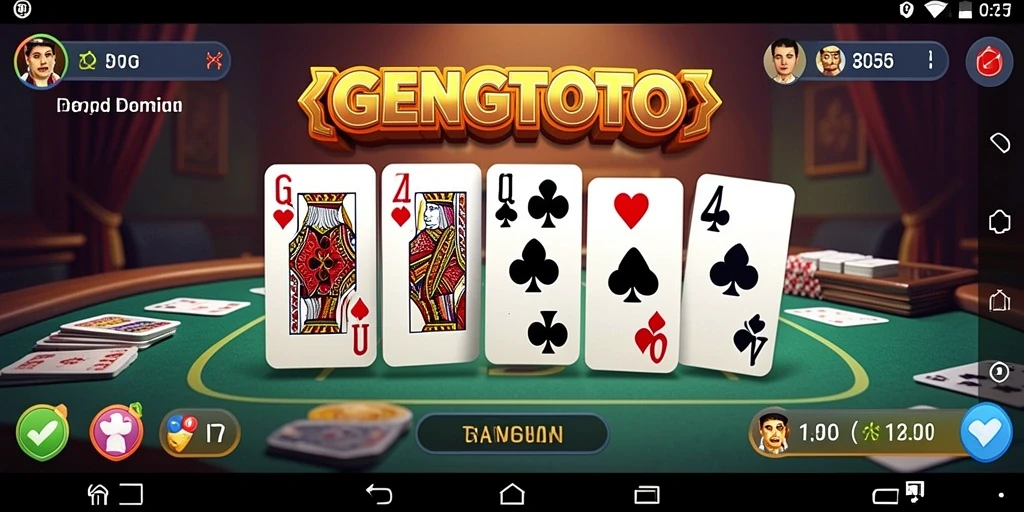 Screenshot gameplay GENGTOTO menampilkan momen seru bermain Domino.