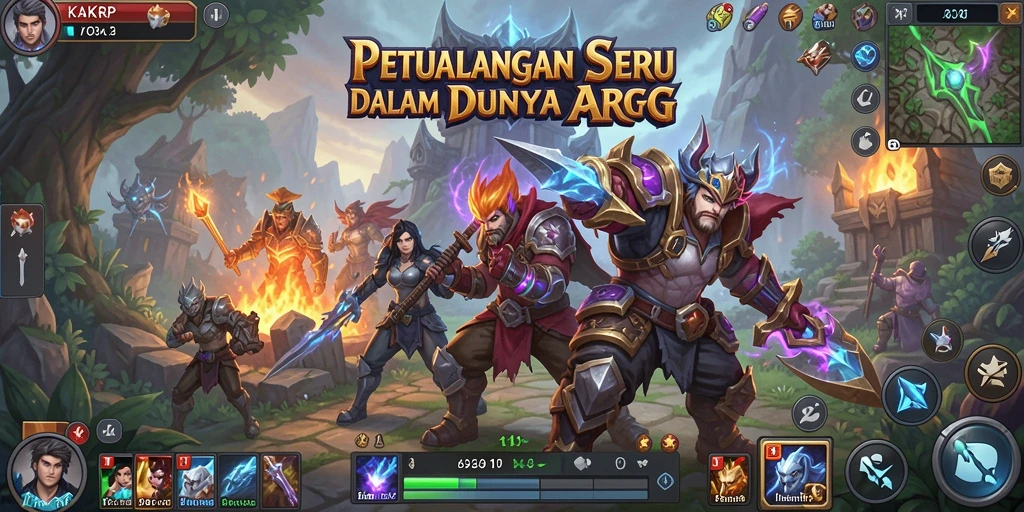 Screenshot utama KAKRP menampilkan aksi seru dalam pertempuran ARPG.