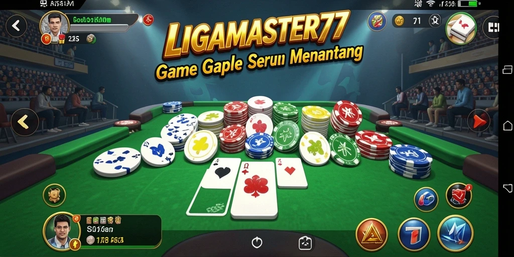 Tampilan gameplay seru di LIGAMASTER77 dengan teman.