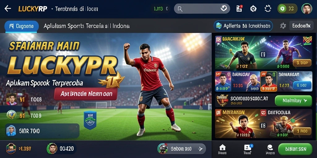 Tampilan menarik dari gameplay LUCKYRP di sportsbook.