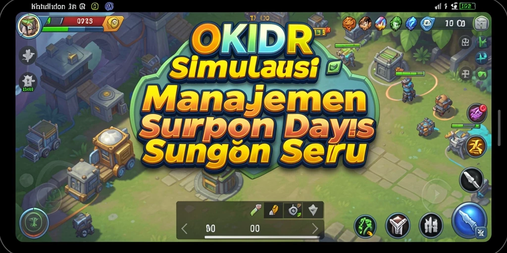 Tangkapan layar utama OKIDR menampilkan gameplay simulasi yang seru dan menarik.