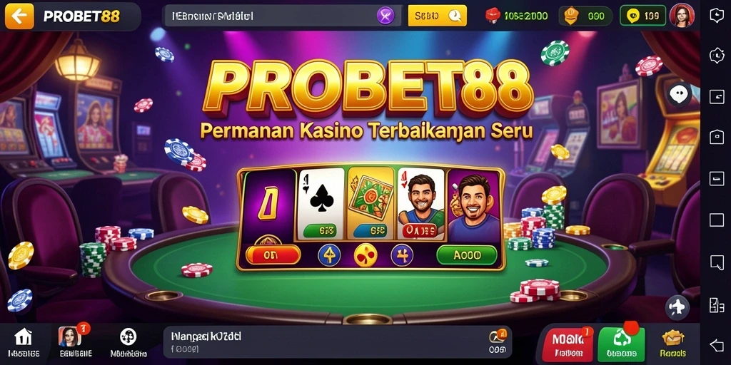 Screenshot utama PROBET88 menampilkan gameplay kasino yang seru dan menghibur.