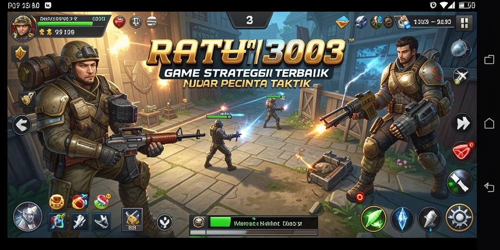 Tangkapan layar gameplay RATU303 menampilkan pertempuran strategi seru.