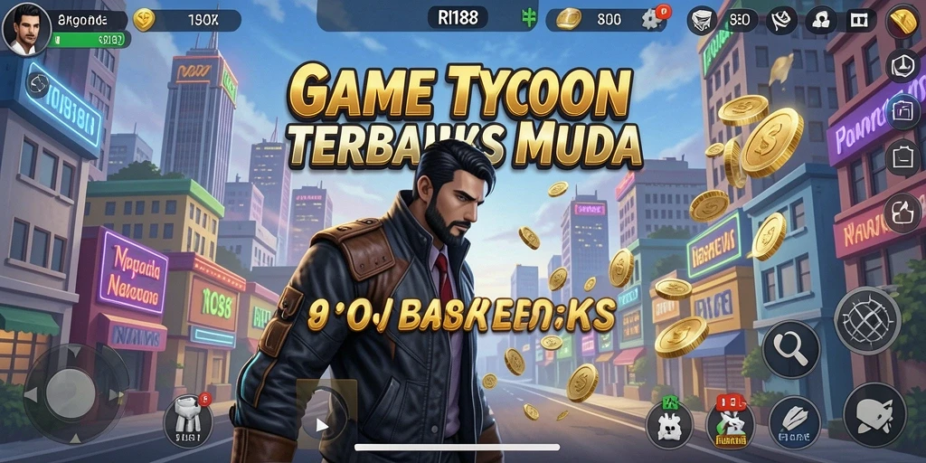 Screenshot gameplay RI188 menunjukkan momen membangun bisnis Tycoon.