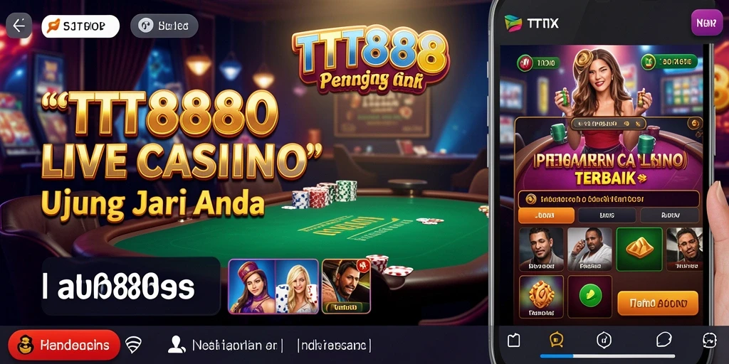 Screenshot gameplay TTT888 menampilkan dealer profesional dan suasana Live Casino.